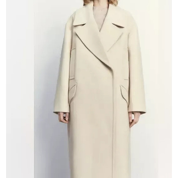 Zara oversized cream coat - Picture 9 of 17